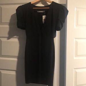 Susana Monaco deep V black dress